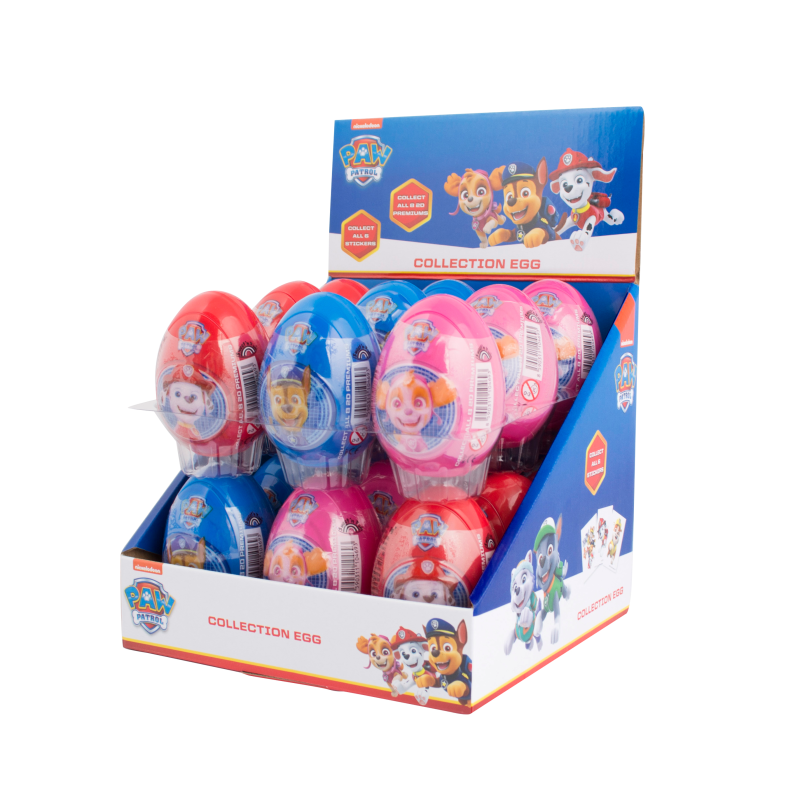 Πλαστικό αυγό paw patrol με δώρο έκπληξη 10g disp.18tmx