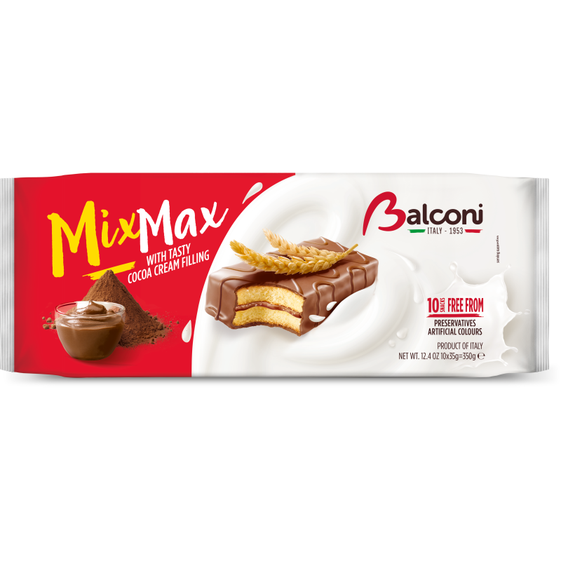ΜΠΑΡΕΣ ΚΕΙΚ mix max ΚΡ.ΚΑΚΑΟ/ΕΠΙΚ.350γρ balconi