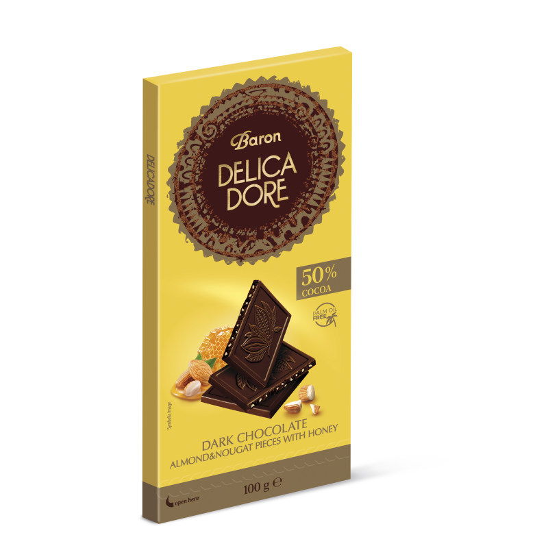 baron delica d'ore ΣΟΚΟΛΑΤΑ ΥΓΕΙΑΣ nougat 100ΓΡ