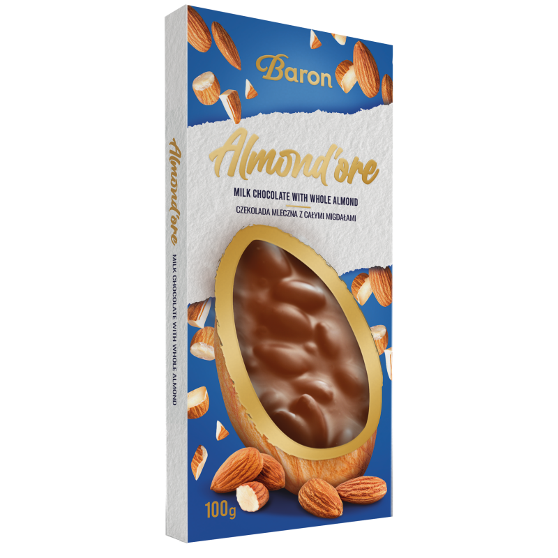 baron almond d'or ΣΟΚ. ΓΑΛΑΚΤΟΣ ΜΕ ΟΛ. ΑΜΥΓΔΑΛΑ 100ΓΡ