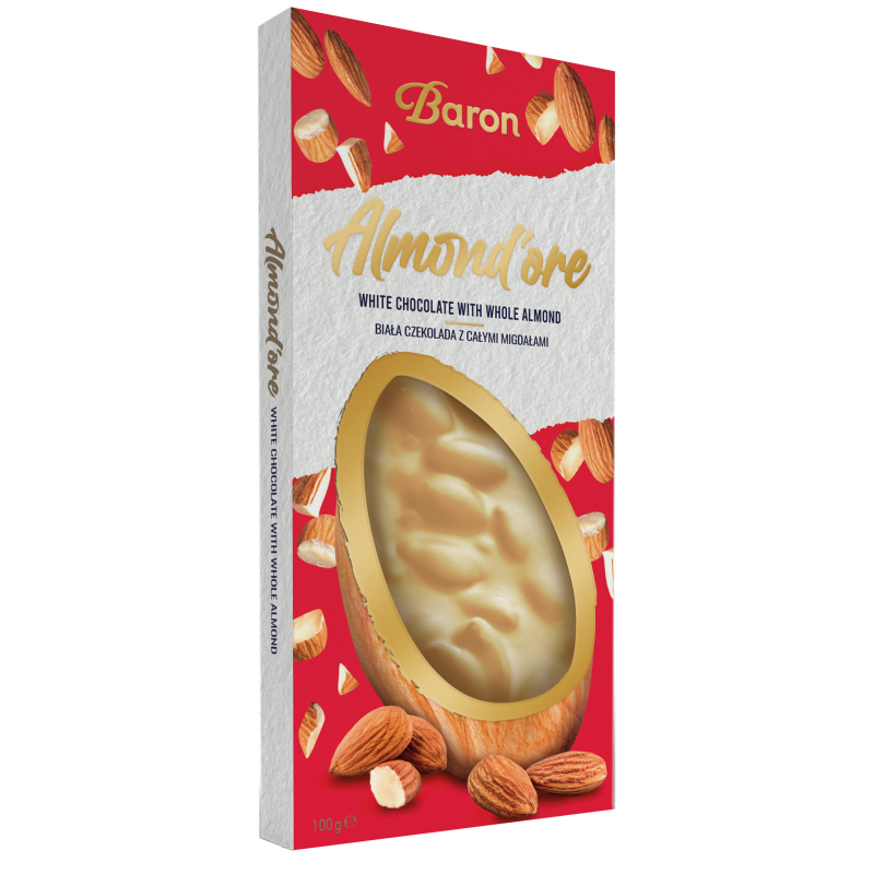 baron almond d'or ΣΟΚ. ΛΕΥΚΗ ΜΕ ΟΛ. ΑΜΥΓΔΑΛΑ 100ΓΡ