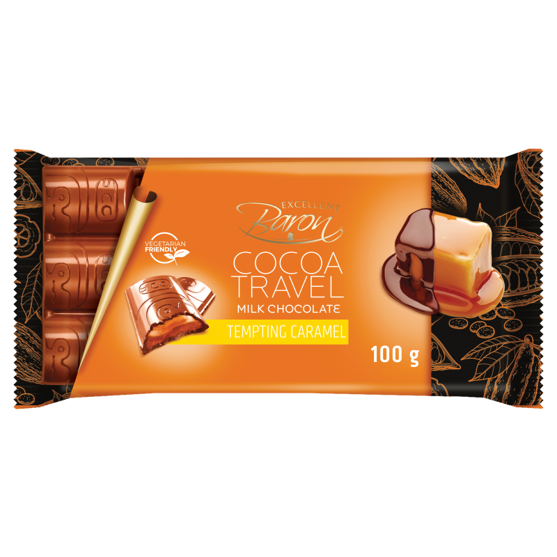 baron cocoa travel ΣΟΚ ΓΑΛΑΚΤΟΣ ΓΕΜΙΣΗ ΚΑΡΑΜΕΛΑ 100ΓΡ