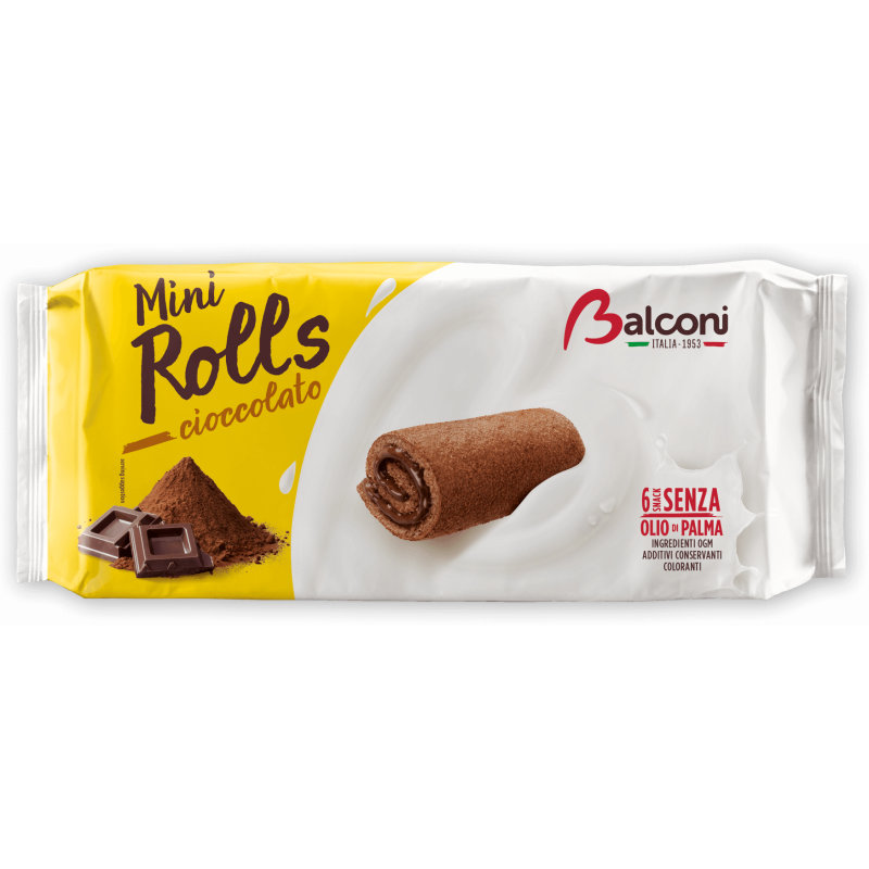 ΚΕΙΚ ΜΙΝΙ rolls ΚΑΚΑΟ 180gr balconi